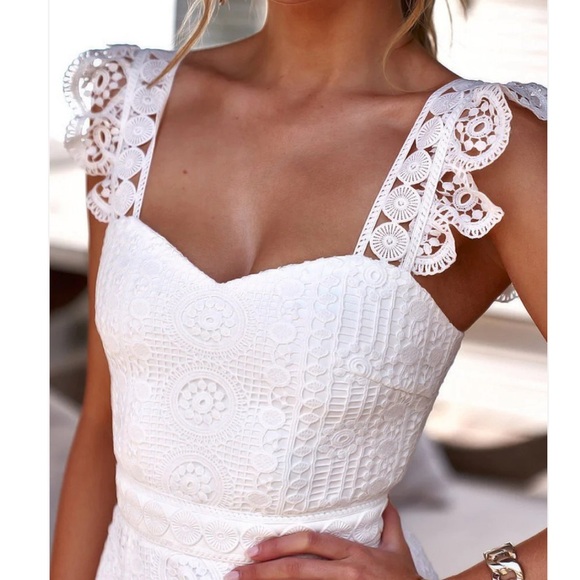 White crochet dress - Picture 3 of 4